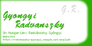 gyongyi radvanszky business card